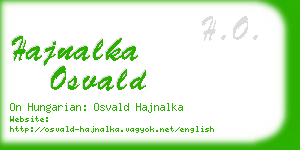 hajnalka osvald business card